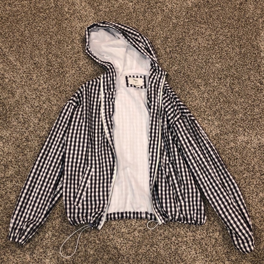 Gingham windbreaker